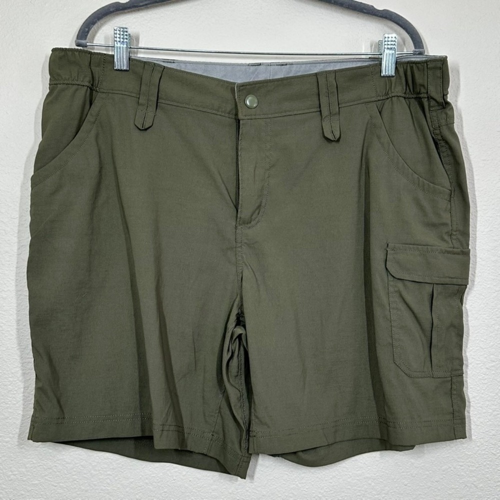 Duluth Trading Co Women's Size 16 Cargo Shorts Olive Green Hiking Outdoor